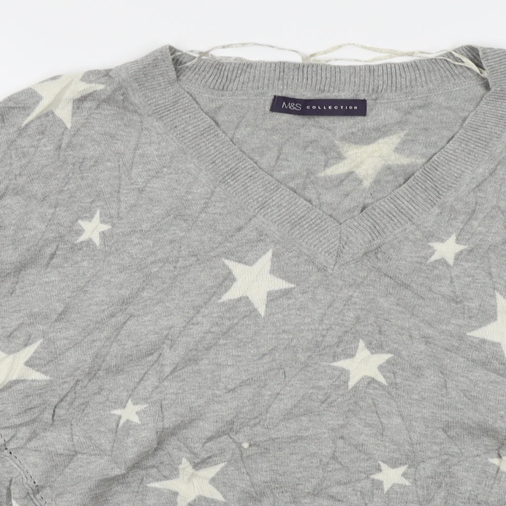M&S Womens Grey   Pullover Jumper Size M