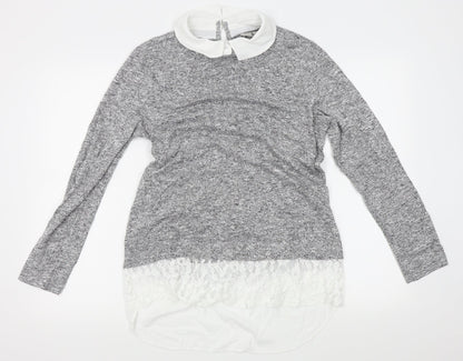 Preloved TU Womens Grey   Pullover Jumper Size 14 - Front