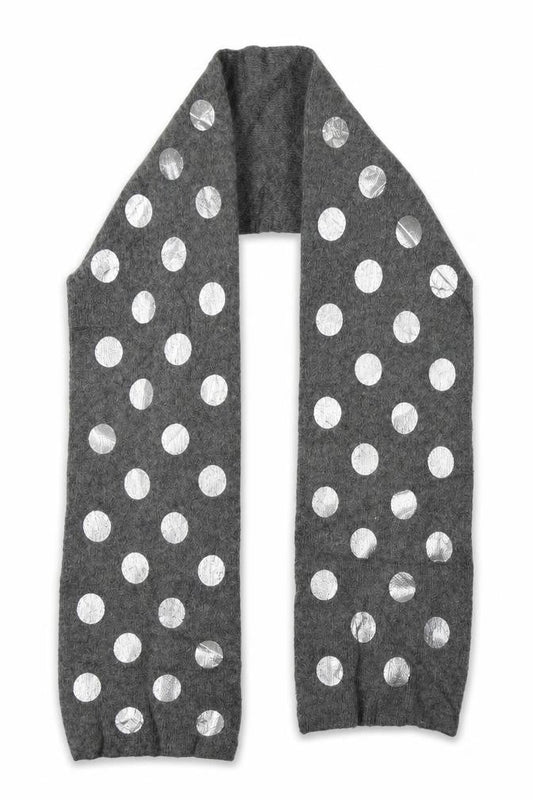 Preworn Girls Grey Polka Dot  Scarf Scarves & Wraps One Size