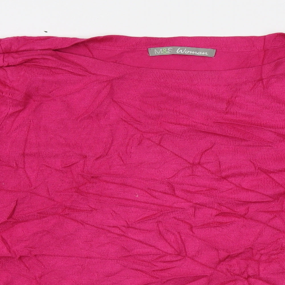 M&S Womens Pink   Pullover Jumper Size 12