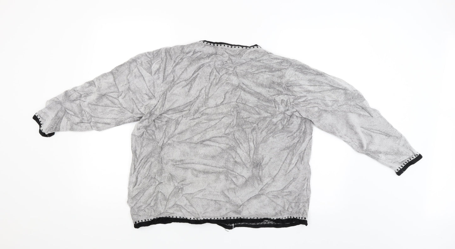 Annabelle Womens Grey Floral  Pullover Jumper Size XL