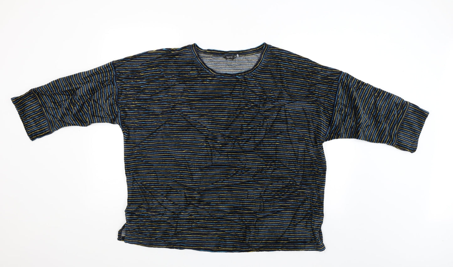 Spirit Womens Black Striped  Pullover Jumper Size 22