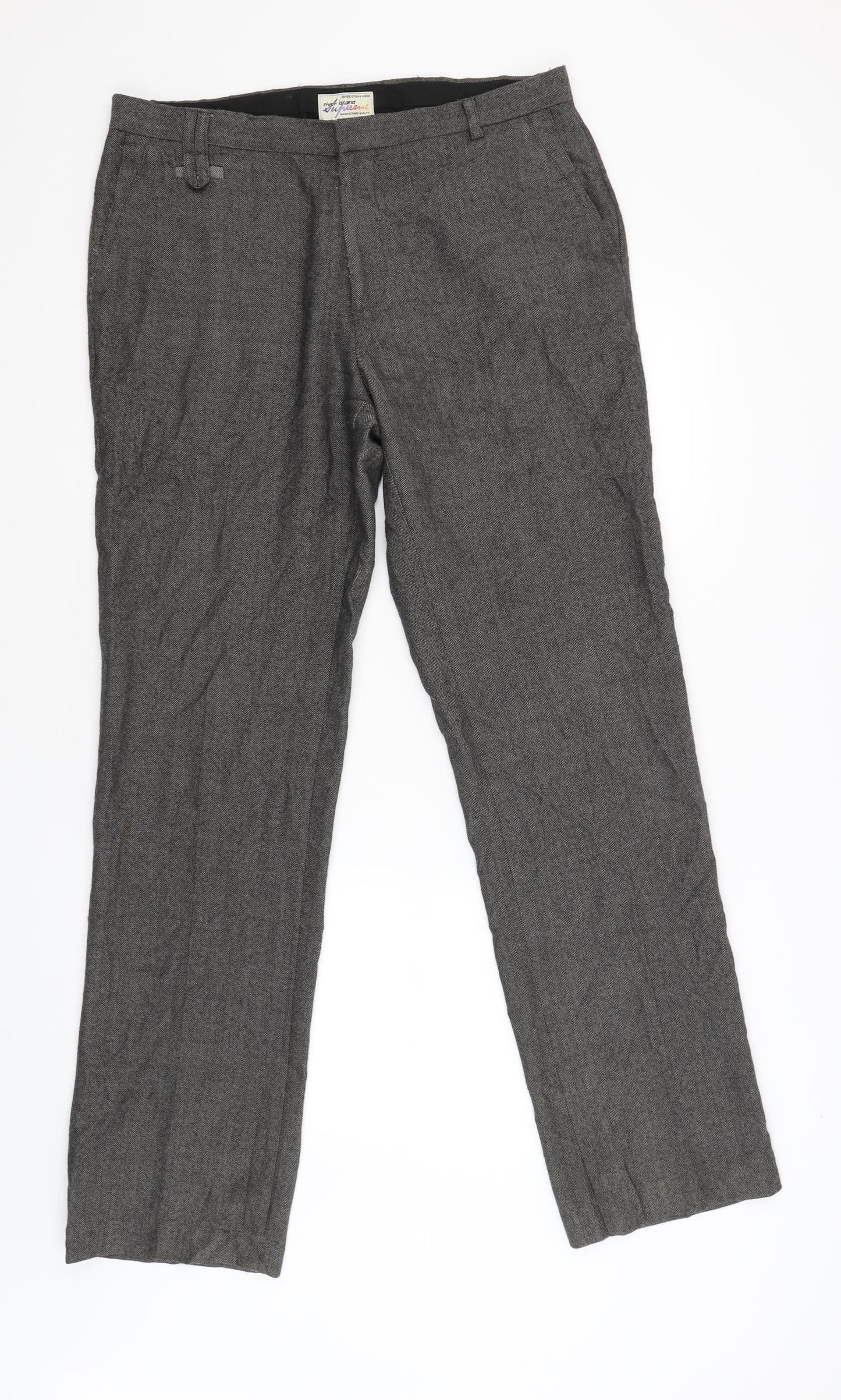 River Island Womens Grey   Trousers  Size 34 L32 in