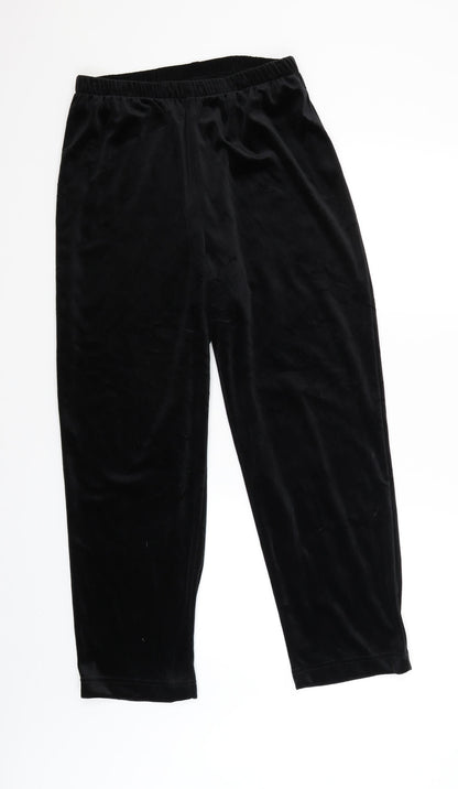 Additional front view of Canda women’s black sweatpants, size UK 16, 25-inch leg