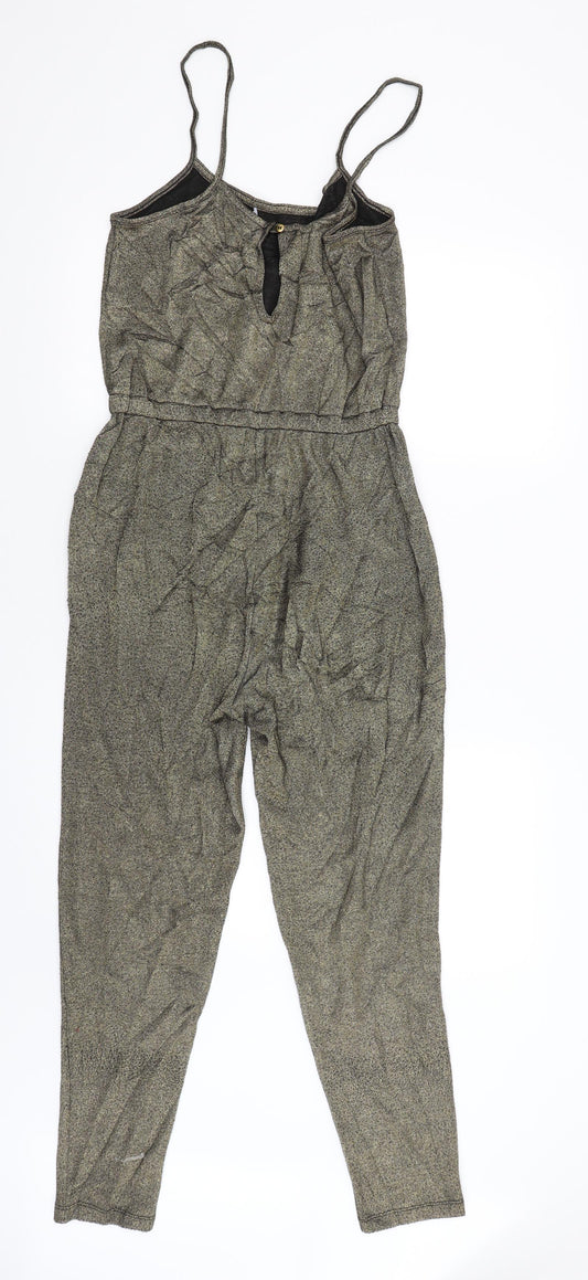 Topshop Womens Gold   Bodycon  Size 10