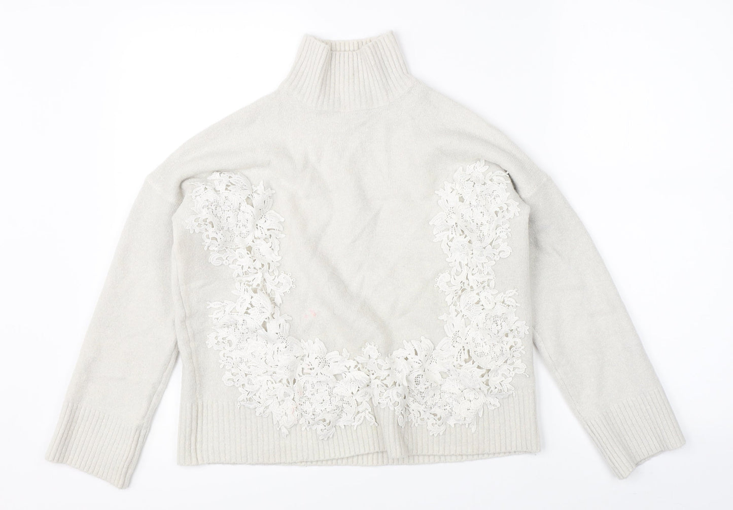 Marks & Spencer Womens Beige  Knit Pullover Jumper Size 12