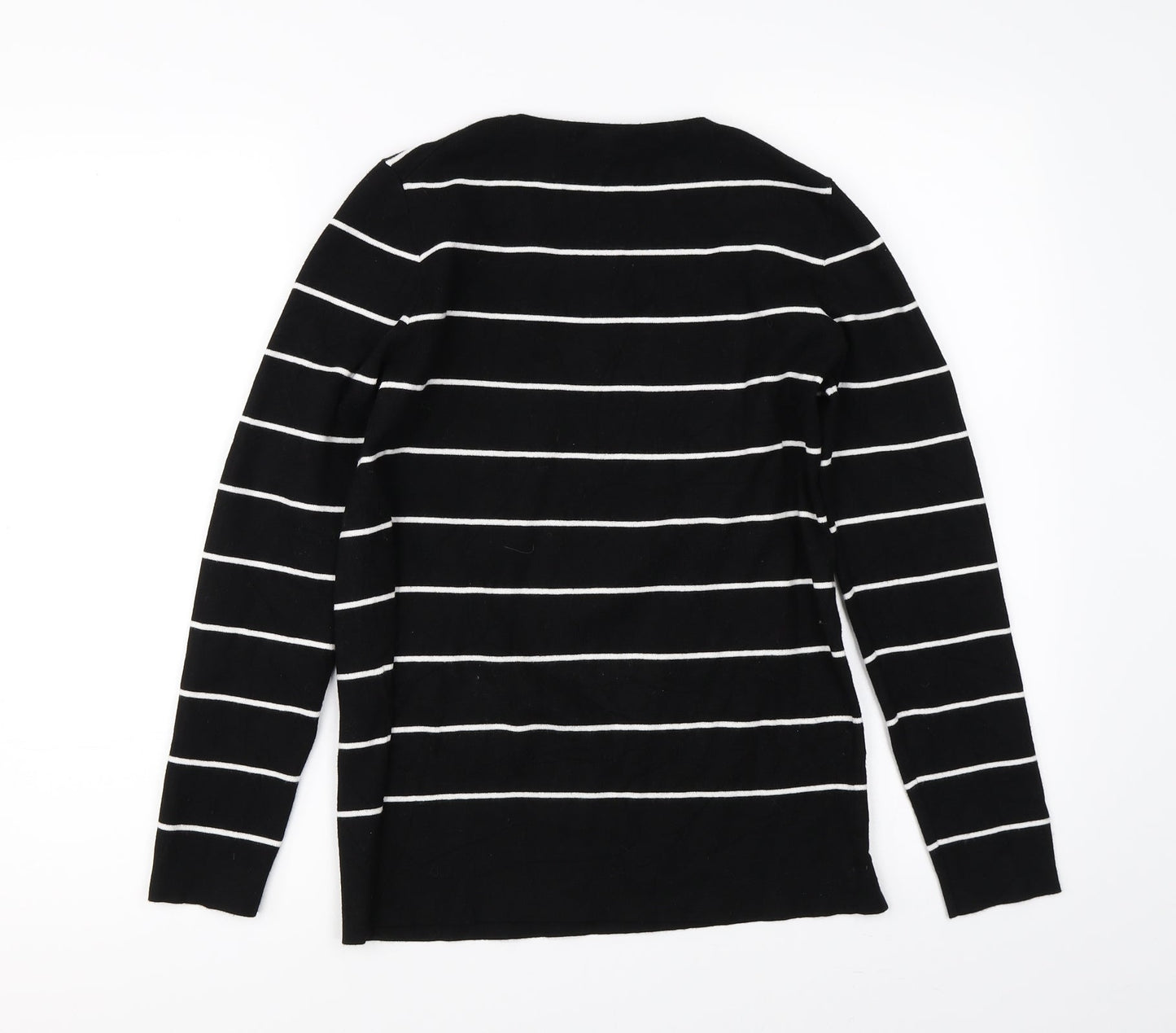 Kirkland Womens Black Striped  Pullover Jumper Size S