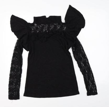 Preloved Preworn Womens Black   Basic Blouse Size L - Front