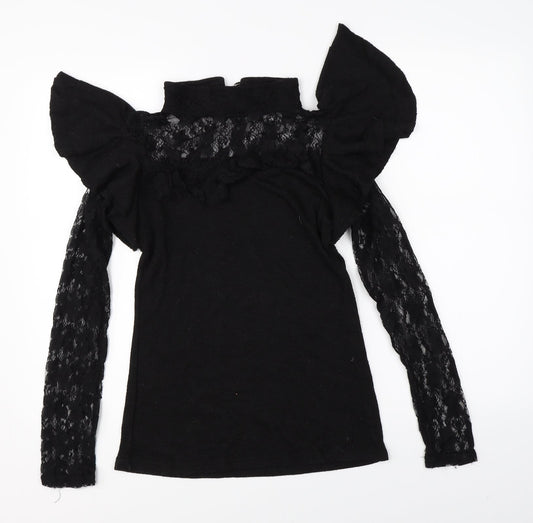 Preworn Womens Black   Basic Blouse Size L