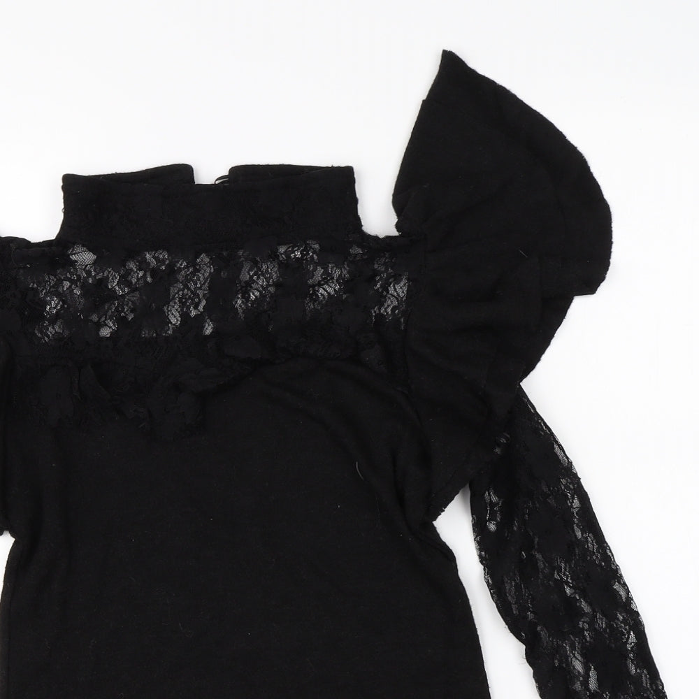 Preworn Womens Black   Basic Blouse Size L