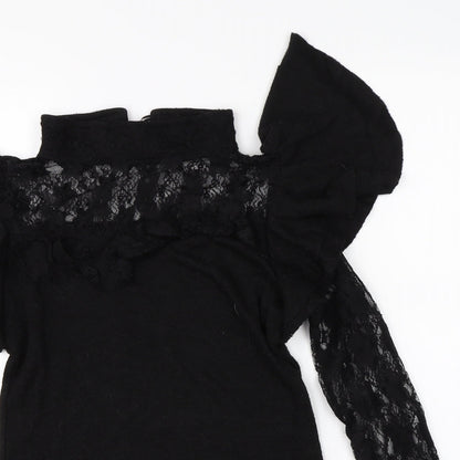 Preloved Preworn Womens Black   Basic Blouse Size L - Detail