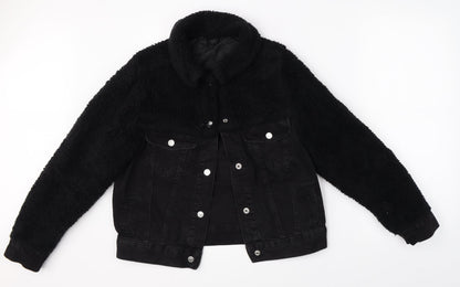 Topshop Womens Black   Jacket  Size 8
