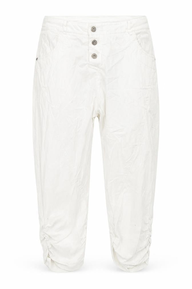 Zebra Womens White   Cropped Trousers Size M L20 in