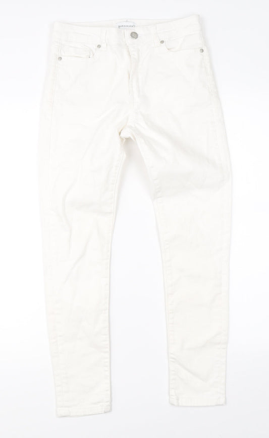 Warehouse Womens White  Denim Straight Jeans Size 8 L24 in