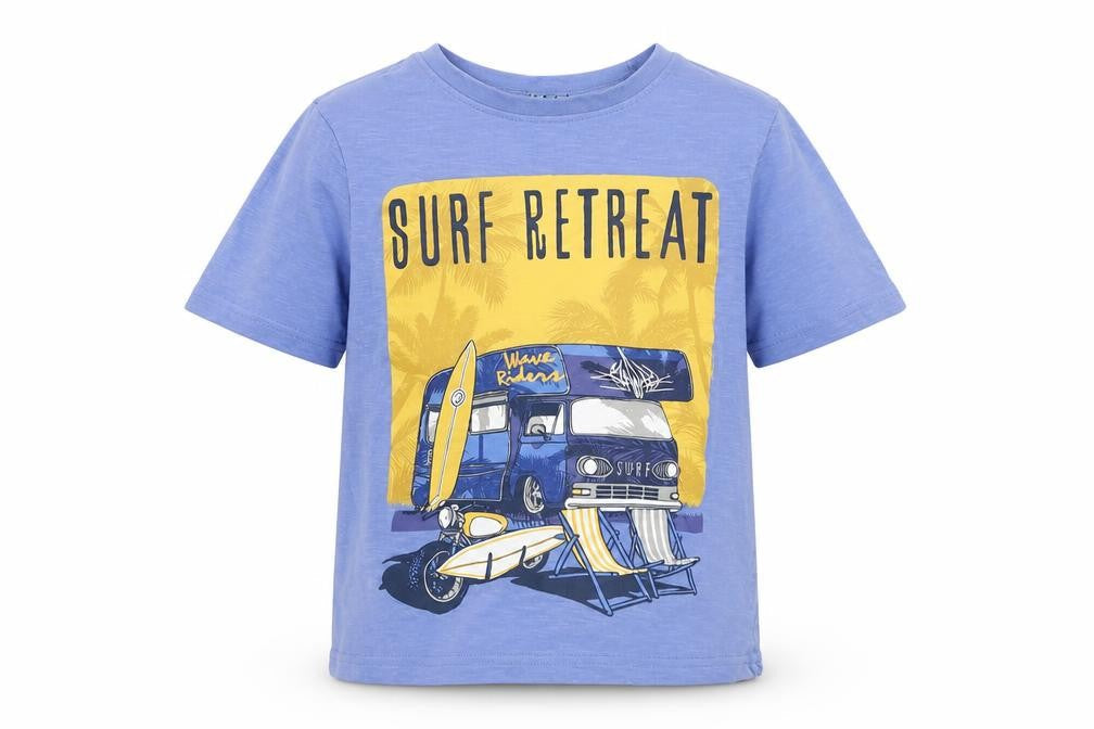 TU Boys Blue   Basic T-Shirt Size 7 Years  - beach