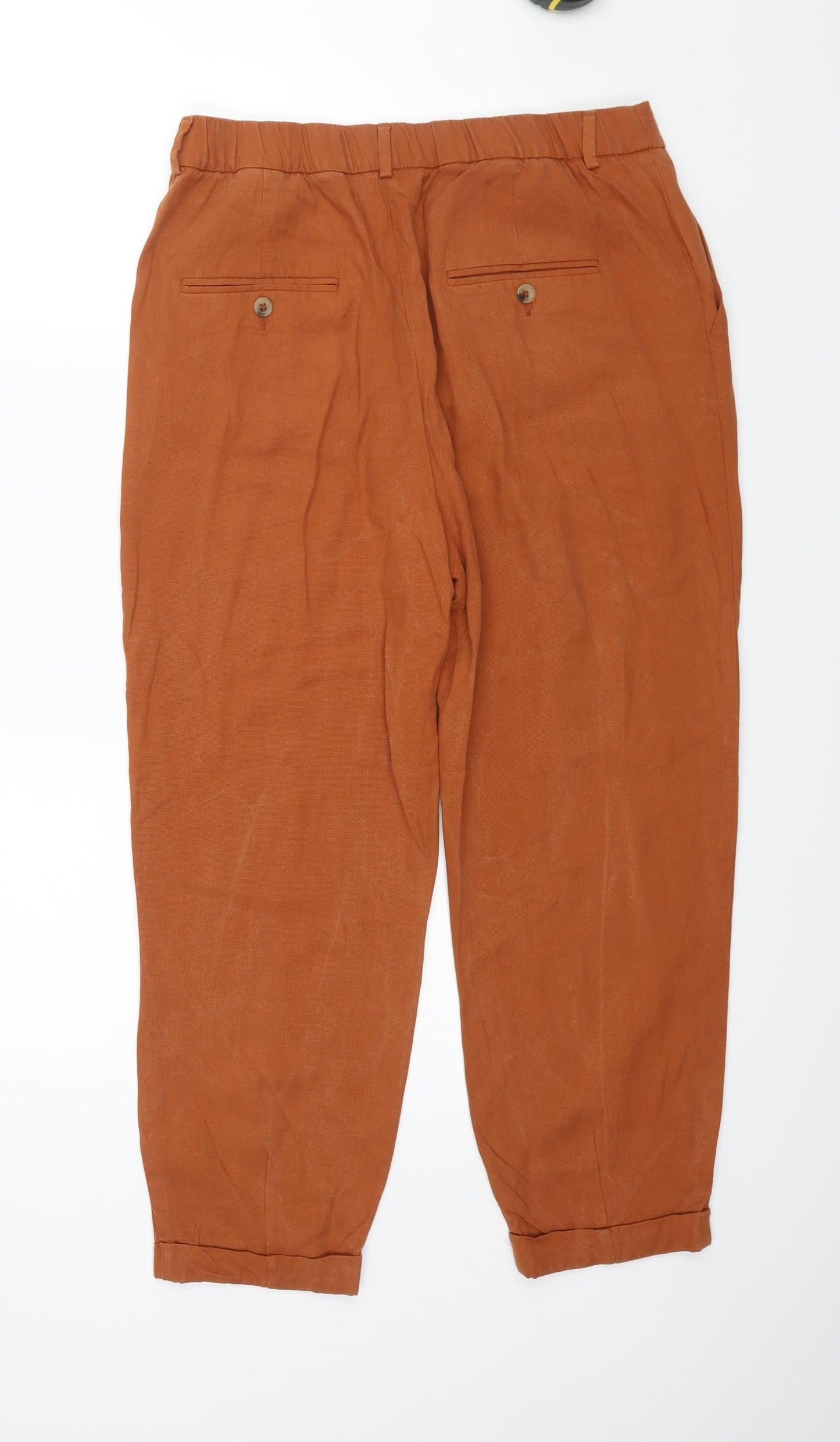 M&S Womens Brown   Trousers  Size 14 L25 in