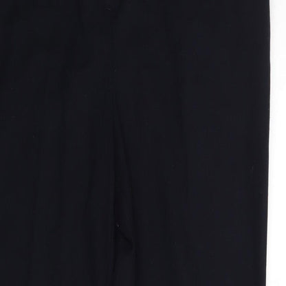 Close-up detail of Papaya women’s blue dress pants trousers, size UK 12, 30-inch leg