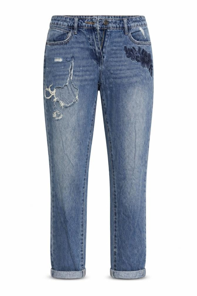 NEXT Womens Blue Floral  Straight Jeans Size 10 L27 in