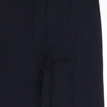 Close-up detail of Principles women’s blue dress pants trousers, size UK 10, 25-inch leg