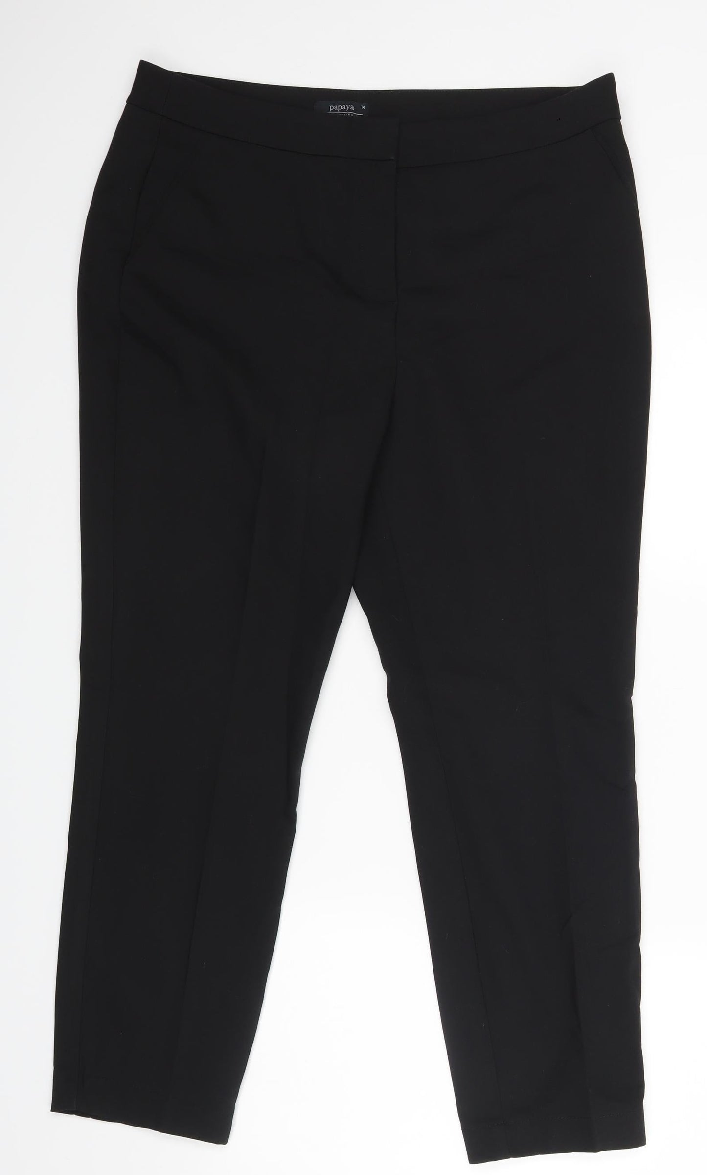 Papaya Womens Black   Dress Pants Trousers Size 14 L24 in