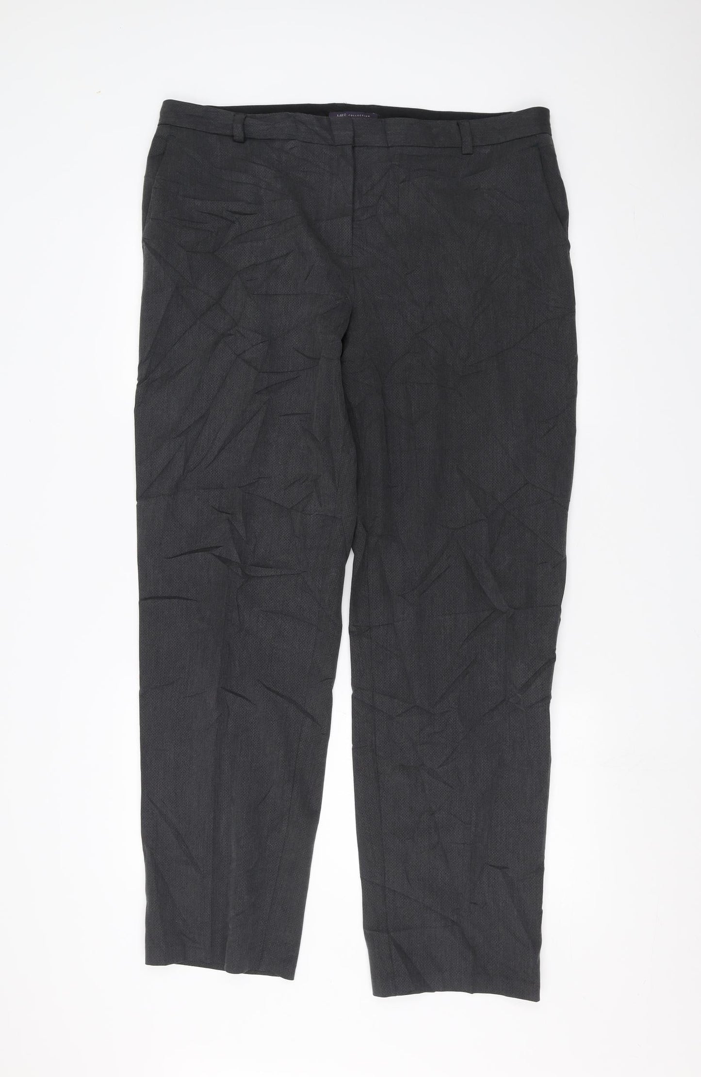 Marks and Spencer Womens Grey   Dress Pants Trousers Size 18 L28 in