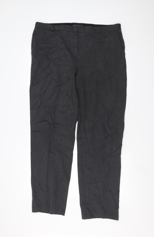 Marks and Spencer Womens Grey   Dress Pants Trousers Size 18 L28 in