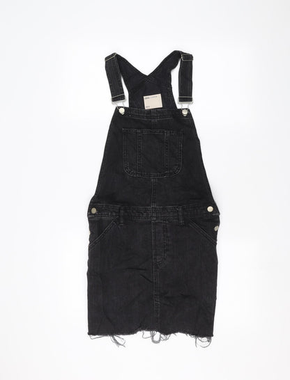 Additional front view of ASOS women’s black a-line, size UK 8