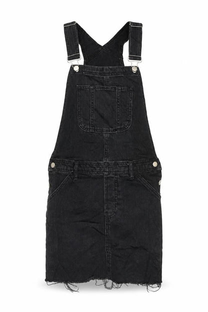 Front view of ASOS women’s black a-line, size UK 8