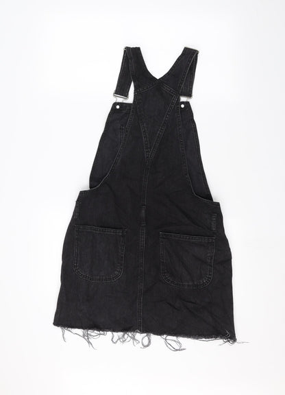 Back view of ASOS women’s black a-line, size UK 8