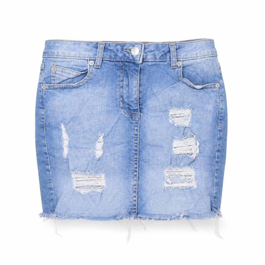 PARISIAN Womens Blue  Denim A-Line Skirt Size 10