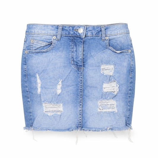 Parisian Womens Blue  Denim A-Line Skirt Size 10