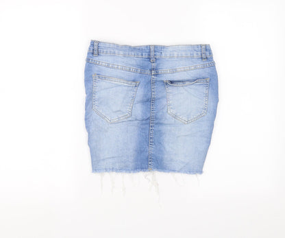 Parisian Womens Blue  Denim A-Line Skirt Size 10