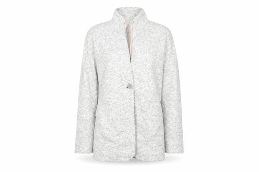 Front view of Miss Selfridge women’s white jacket, size S