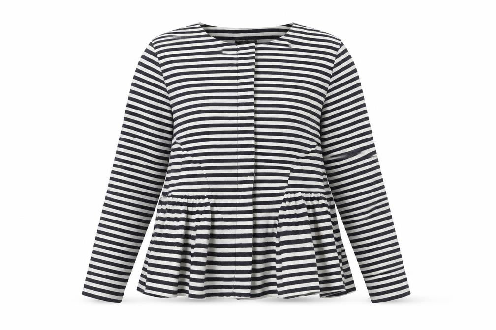 Topshop Womens White Striped  Pullover Jumper Size 12