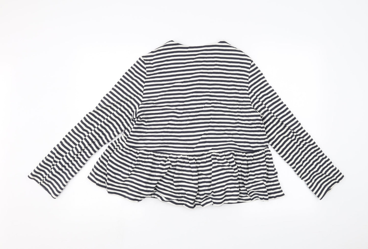 Topshop Womens White Striped  Pullover Jumper Size 12