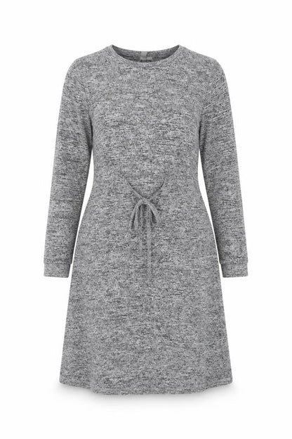 Front view of ASOS women’s grey a-line, size UK 10