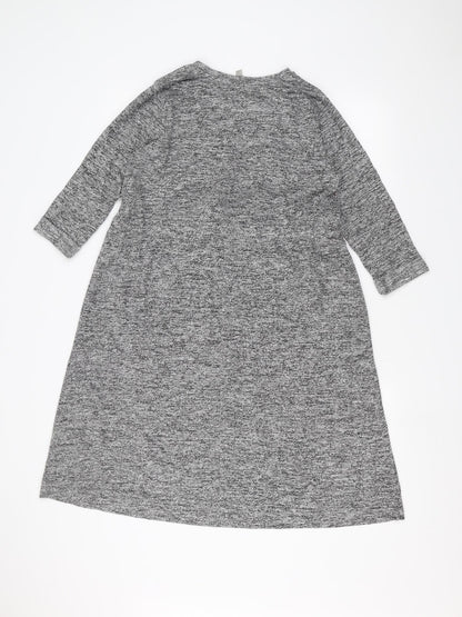 Back view of ASOS women’s grey a-line, size UK 10