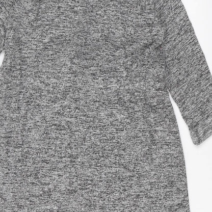 Brand and care label for ASOS women’s grey a-line, size UK 10