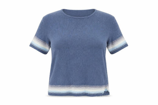la maison du jersey Womens Blue   Basic T-Shirt Size 12