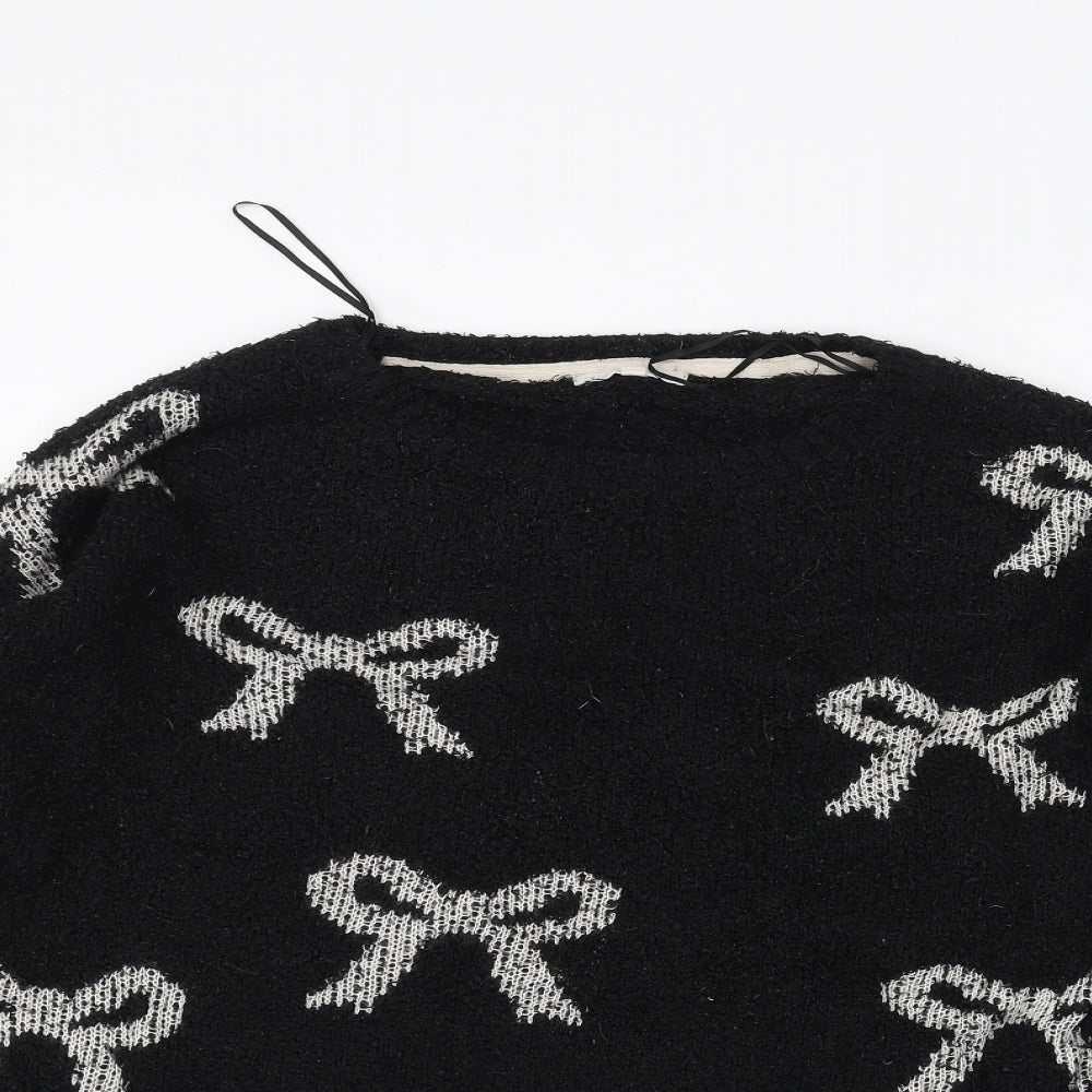 Love knitwear Womens Black   Pullover Jumper Size 10