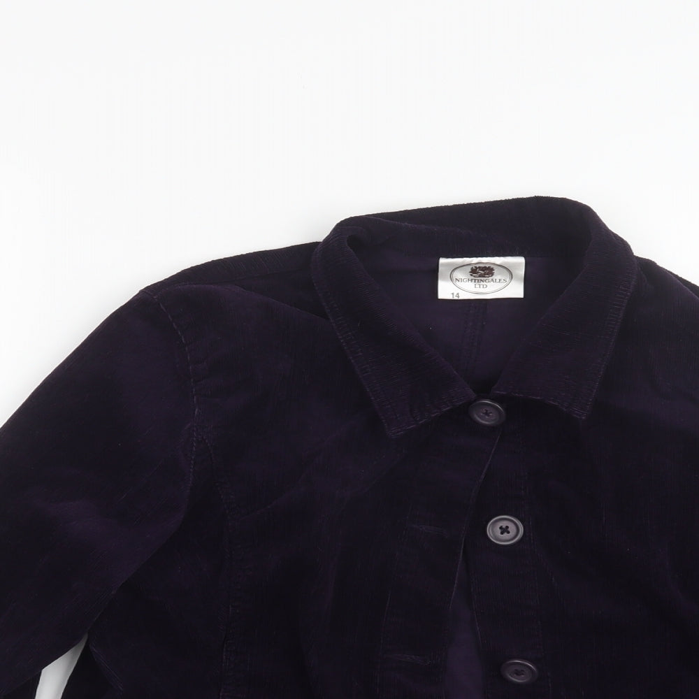 Nightingales Womens Purple   Jacket  Size 14