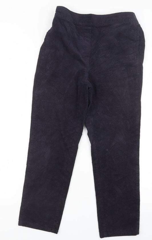 Marks and Spencer Womens Purple  Velvet Trousers  Size 10 L24 in