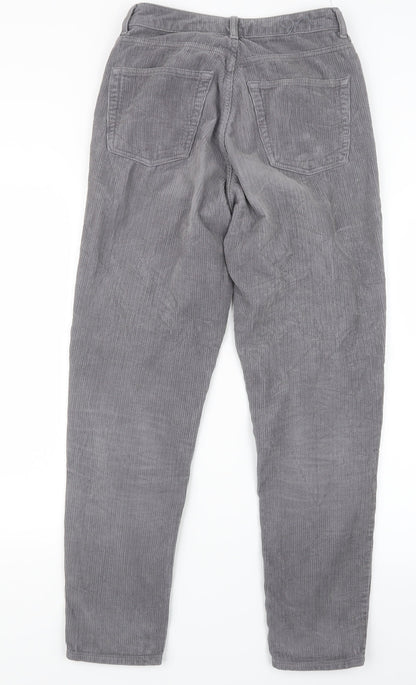 Topshop Womens Grey  Velvet Trousers  Size 27 in L29.5 in - Mom Fit