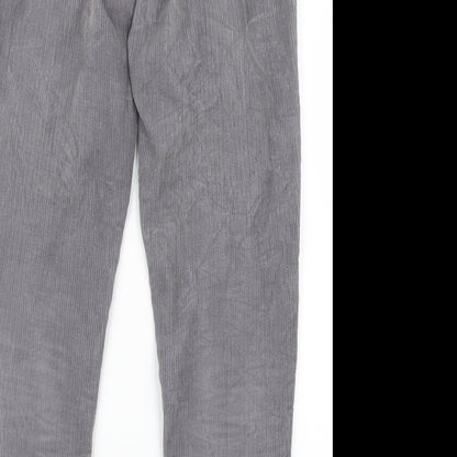 Topshop Womens Grey  Velvet Trousers  Size 27 in L29.5 in - Mom Fit