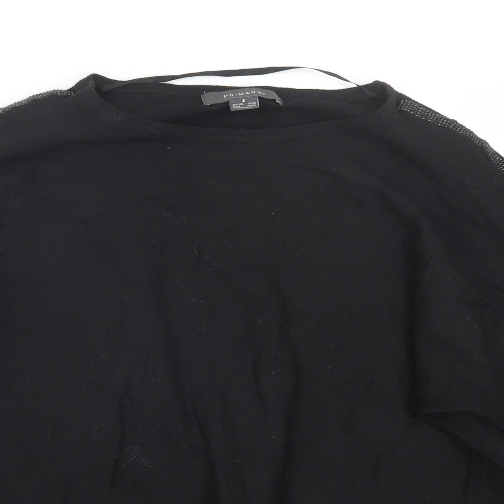 Primark Womens Black  Knit Pullover Jumper Size 10