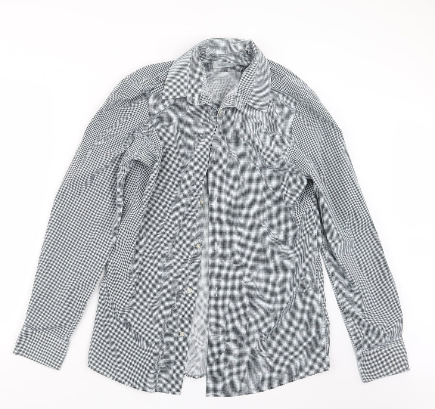 NEXT Mens Black    Button-Up Size 15.5