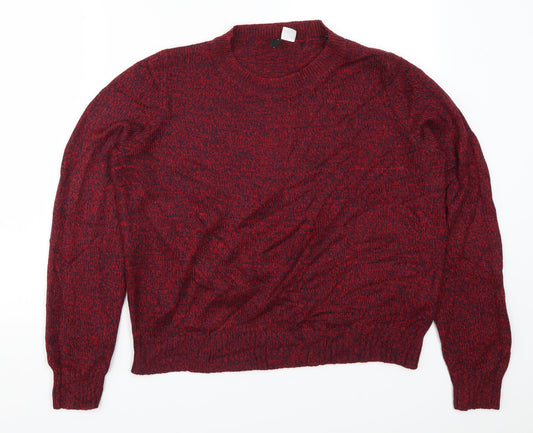 H&M Womens Red   Pullover Jumper Size M
