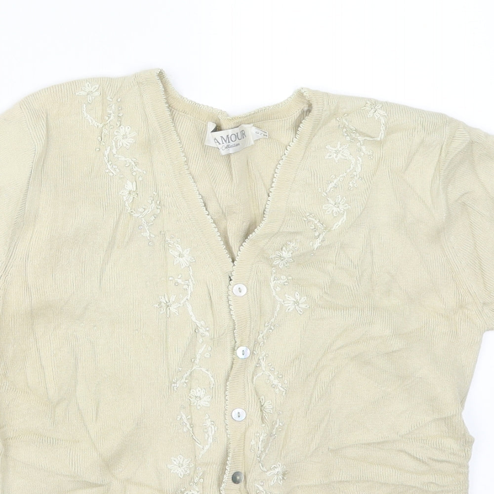Paramour Womens Beige   Cardigan Jumper Size S