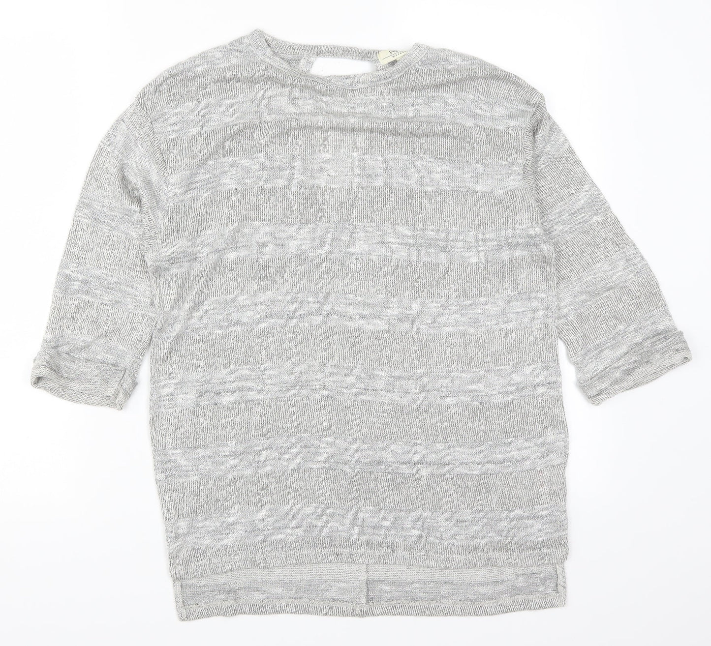 Papaya Womens Silver Striped  Pullover Jumper Size S