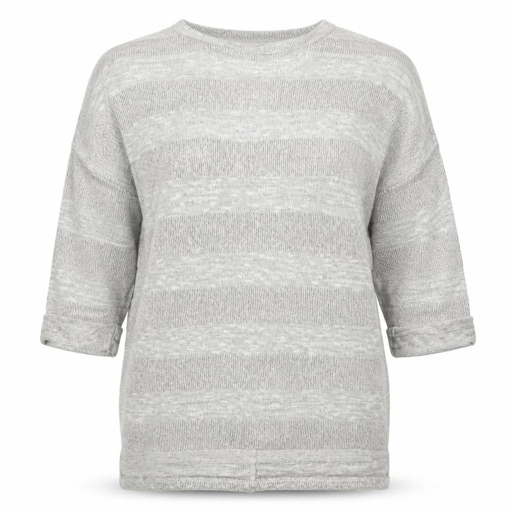 Papaya Womens Silver Striped  Pullover Jumper Size S